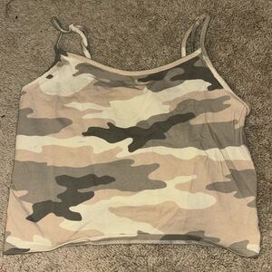 American eagle camo crop tank top size M
